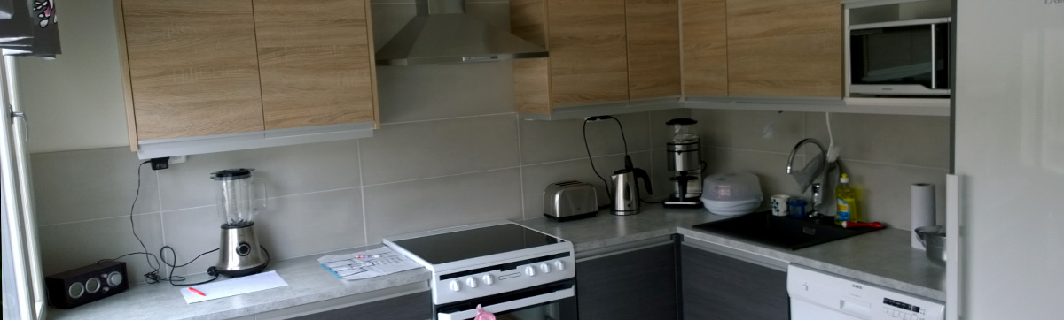 Remontoimamme huoneiston keittiö